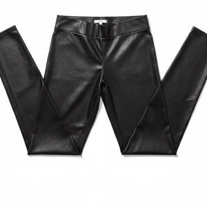 LOFT Black Faux Leather Pants